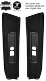 BLACK STITCH 2X B PILLAR SUEDE COVERS FOR PORSCHE CARRERA 996 COUPE 1997-2005