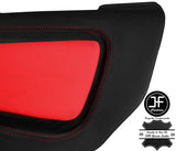 RED   BLACK 4X DOOR CARD KIT LEATHER COVERS FOR FORD SIERRA RS COSWORTH JF1