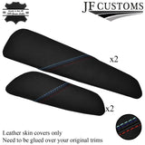 TRI STITCH 4X DOOR ARMREST PAD SKIN COVERS FITS BMW E46 CONVERTIBLE COUPE 98-05