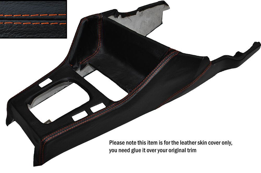 ORANGE STITCH GEAR SURROUND LEATHER SKIN COVER FITS BMW 3 SERIES E30 84-91