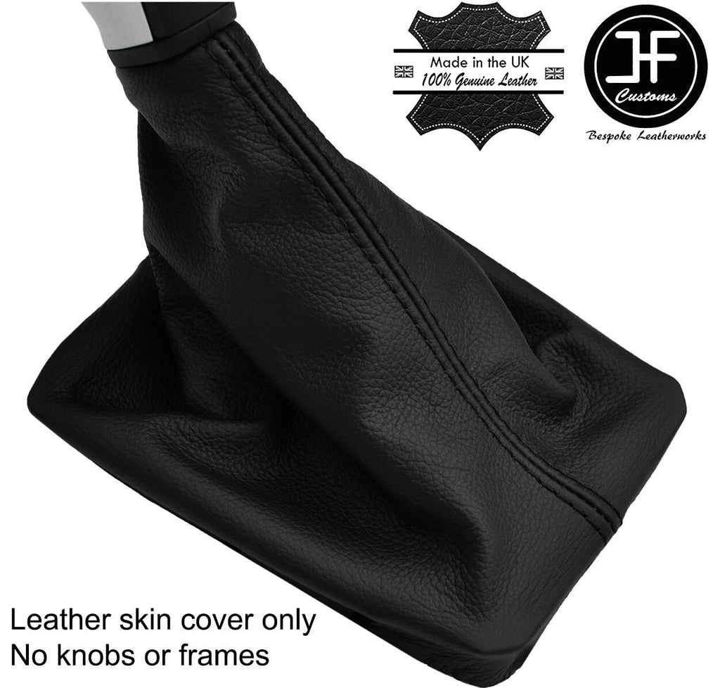BLACK STITCH TOP GRAIN LEATHER MANUAL GEAR GAITER FITS PEUGEOT 308 MK2 14-18