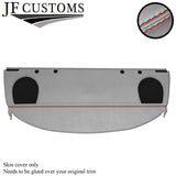 D RED STITCH L GREY LUXE-SUEDE REAR PARCEL SHELF COVER FOR BMW E46 SEDAN 98-05
