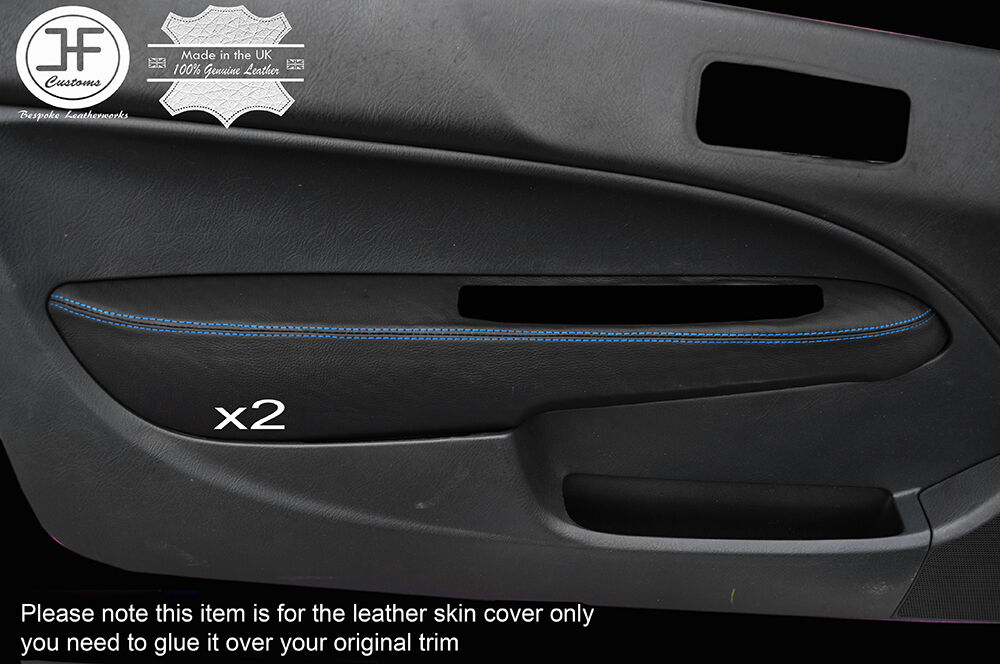 BLUE STITCH 2X DOOR ARMREST LEATHER COVERS FITS HONDA CIVIC EK3 EK4 EJ9 96-00