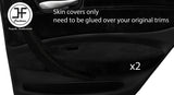 BLACK STITCH 2X REAR DOOR ARMREST TRIM SUEDE COVER FOR BMW 1 SERIES E87 04-12