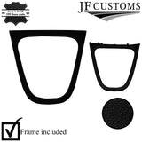 BLACK STITCH LEATHER GEAR+SURROUND COVERS + FRAMES FOR TOYOTA AURIS 2007-2011
