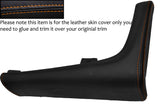 ORANGE STITCH CENTRE CONSOLE TRIM LEATHER SKIN COVER FITS TOYOTA SUPRA MK4 93-02