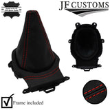 RED STITCH GEAR GAITER GEAR SURROUND + FRAME FOR HONDA JAZZ 2015-2019 CUSTOM NEW