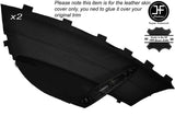 BLACK STITCH 2X DOOR CARD TRIM LEATHER COVERS FITS INFINITI COUPE G37 Q60 08-15