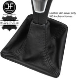 BLACK STITCH TOP GRAIN LEATHER GEAR GAITER FITS MERCEDES GLA CLASS 2014-2018