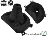 BLACK STITCH LEATHER AUTOMATIC GEAR GAITER+PLASTIC FRAME FOR TOYOTA GT86 12-18