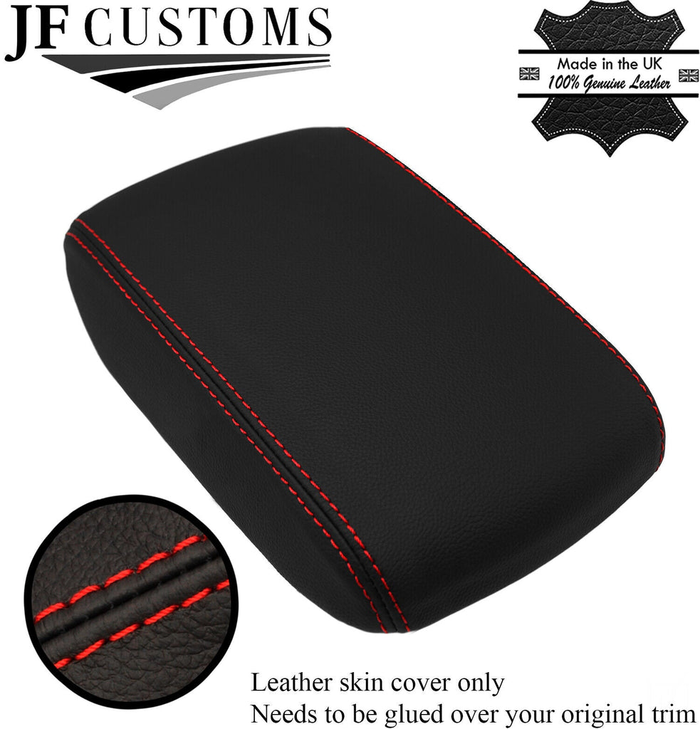 RED STITCH TOP GRAIN LEATHER ARMREST LID COVER FITS SUBARU FORESTER 2013-2018