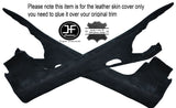 BLACK STITCHING 2X A POST PILLAR SUEDE COVERS FITS CORVETTE C7 2014-2017 COUPE