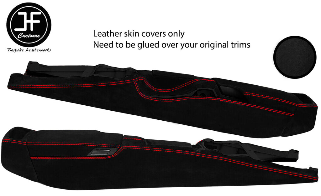 RED STITCH FULL CONSOLE LUXE SUEDE COVER FOR PORSCHE 987 BOXSTER CAYMAN