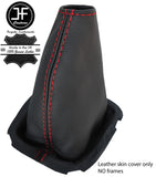 RED STITCH TOP GRAIN LEATHER MANUAL GEAR GAITER FITS TOYOTA YARIS 2015-2018