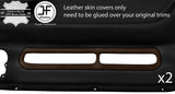 BROWN REAL LEATHER 2X DOOR POCKET TRIM COVERS FOR SKYLINE R32 GTS GTR 89-94