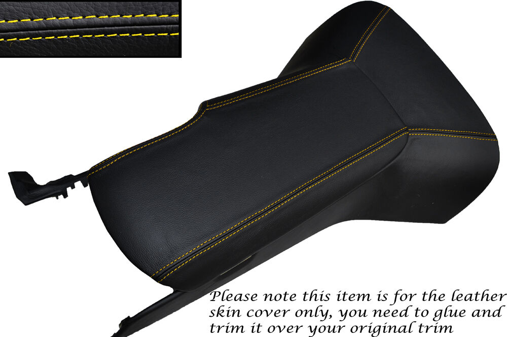 YELLOW STITCH CENTRE CONSOLE COVER & ARMREST COVER FITS CORVETTE C6 2005-2013