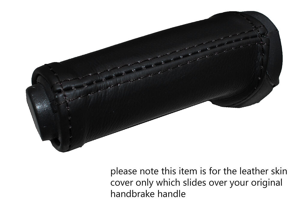 BLACK STITCH HANDBRAKE HANDLE SKIN COVER FITS RENAULT KANGOO 2 MK2 08-14