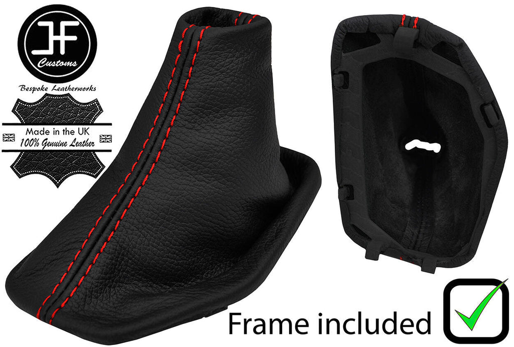 RED STITCH LEATHER AUTOMATIC GEAR WITH PLASTIC FRAME FOR JEEP CHEROKEE 14-18