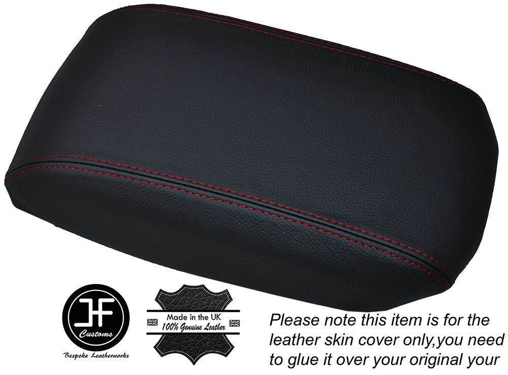 RED STITCHING ARMREST LID LEATHER  SKIN COVER FITS DODGE DART 2012-2015