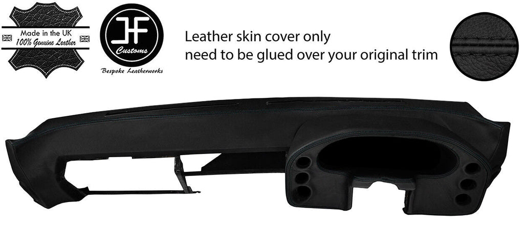 BLACK STITCH DASHBOARD & DASH POD LEATHER COVERS FITS PORSCHE 928 78-89 STYLE 2