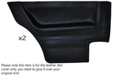 BLUE STITCH 2X REAR DOOR CARDS LEATHER SKIN COVERS FITS VW GOLF MK1 COUPE 3 DR