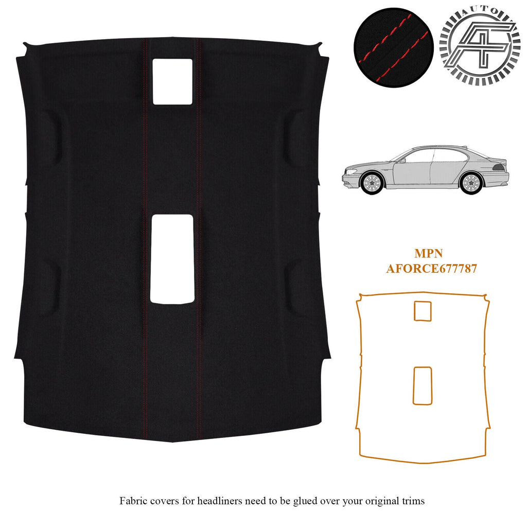 LUXE SUEDE HEADLINER COVER FITS BMW 7 SERIES E65 E66 01-09 SEDAN CUSTOM NEW