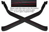 RED STITCH 2X DOOR SILL TRIM SKIN COVERS FITS TOYOTA MR2 MK2 89-00 CUSTOM NEW