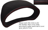 RED STITCH GAUGE HOOD SPEEDO LEATHER COVER FITS SUBARU IMPREZA WRX STI 08-13