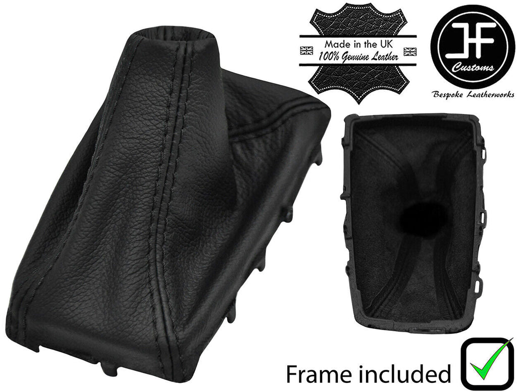 BLACK STITCH LEATHER AUTOMATIC GEAR GAITER+PLASTIC FRAME FITS CITROEN DS5 11-17