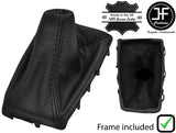 BLACK STITCH LEATHER AUTOMATIC GEAR GAITER+PLASTIC FRAME FITS CITROEN DS5 11-17