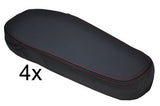 red stitch 4X FITS TOYOTA PREVIA REAR LEATHER ARMREST COVERS 1990-2000