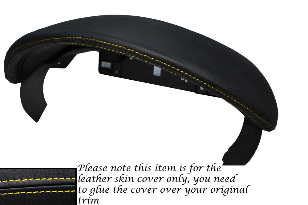 YELLOW STITCH SPEEDO GAUGE HOOD LEATHER COVER FITS PORSCHE BOXSTER 987 2005-2011