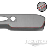 RED STITCH L GREY SUEDE TOP DASH DASHBOARD COVER FITS FORD MUSTANG 1964-1965