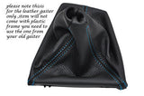 BLUE STITCHING FITS BMW 3 SERIES F30 F31 2012+ LEATHER GEAR GAITER CUSTOM NEW