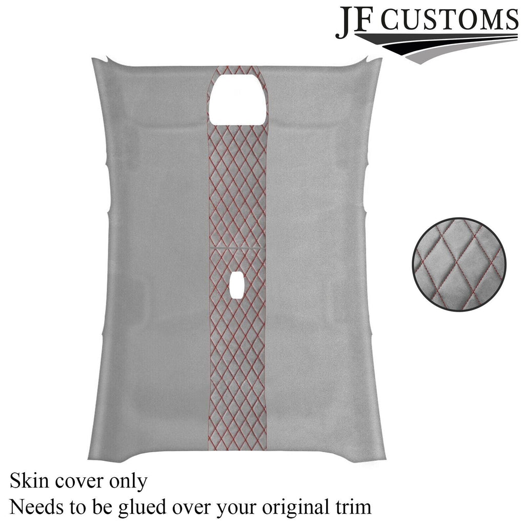 DSG2 D RED STITCH L GREY LUXE SUEDE HEADLINER COVER FOR FORD FOCUS ST 11-15 5DR