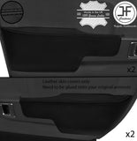 BLACK STITCH 4X LEATHER DOOR ARMREST COVERS FOR RANGE ROVER VOGUE 2002-2006
