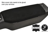 BLACK STITCHING REAL SUEDE ARMREST LID COVER FITS MAZDA MX5 MK2 1998-2000