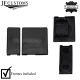 BLACK STITCH LEATHER DASHBOARD TRIM BLANK COVER SET+FRAMES FOR VW GOLF MK3