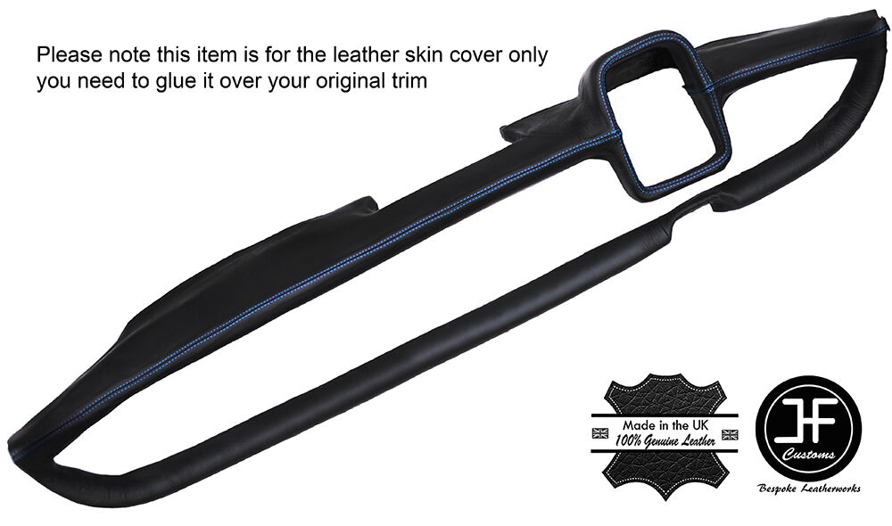 BLUE STITCHING DASH DASHBOARD LEATHER COVER FITS MERCEDES W110 W111 CUSTOM NEW