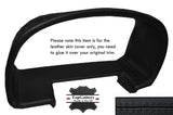 BLACK STITCH SPEEDO SURROUND LEATHER SKIN COVER FITS SEAT IBIZA CUPRA 1996-1999