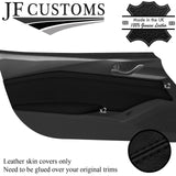 BLACK STITCH LEATHER 2X DOOR CARD + ARMREST COVERS FITS MAZDA MX5 MK4 ND 15-20