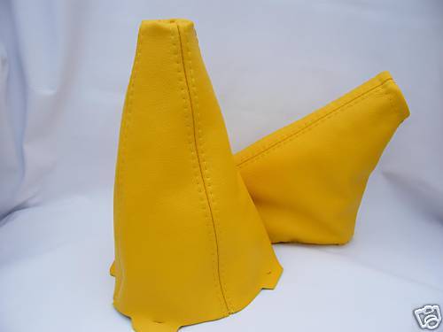 FITS FIAT COUPE GEAR & HANDBRAKE REAL LEATHER GAITERS 95-01 CUSTOM NEW