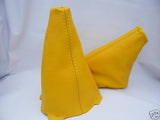 FITS FIAT COUPE GEAR & HANDBRAKE REAL LEATHER GAITERS 95-01 CUSTOM NEW
