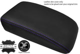 PURPLE STITCH TOP GRAIN LEATHER ARMREST LID COVER FOR VW GOLF MK5 MK6 2004-2013