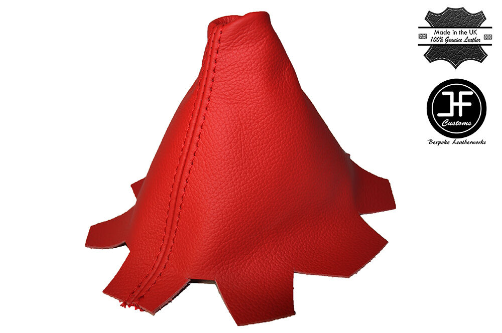 RED LEATHER SKIN MANUAL GEAR GAITER FITS VW T5 TRANSPORTER MULTIVAN CUSTOM NEW