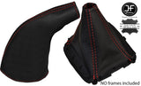 RED STITCH LEATHER GEAR & HANDBRAKE GAITER FITS MAZDA MX5 MIATA EUNOS MK1