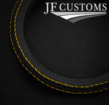 YELLOW STITCH LEATHER GEAR SURROUND TRIM COVER +FRAME FITS FORD FIESTA MK6 02-08