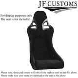 BLACK STITCH SUEDE 2X AFTERMARKET SEAT INSERT COVER FOR PORSCHE CARRERA GT2
