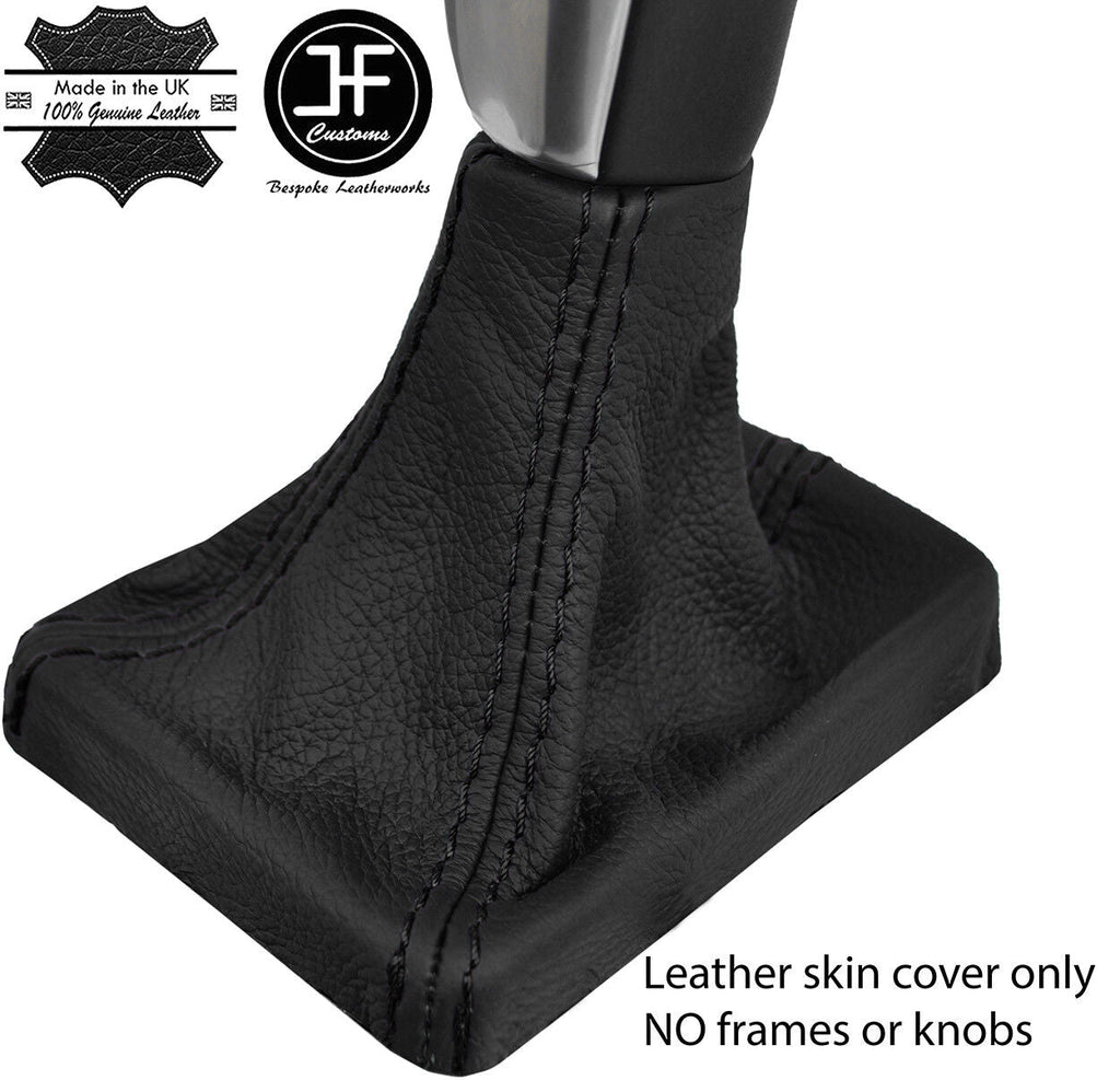 BLACK STITCH REAL LEATHER AUTO AUTOMATIC GEAR GAITER FITS VOLVO S60 2012-2017