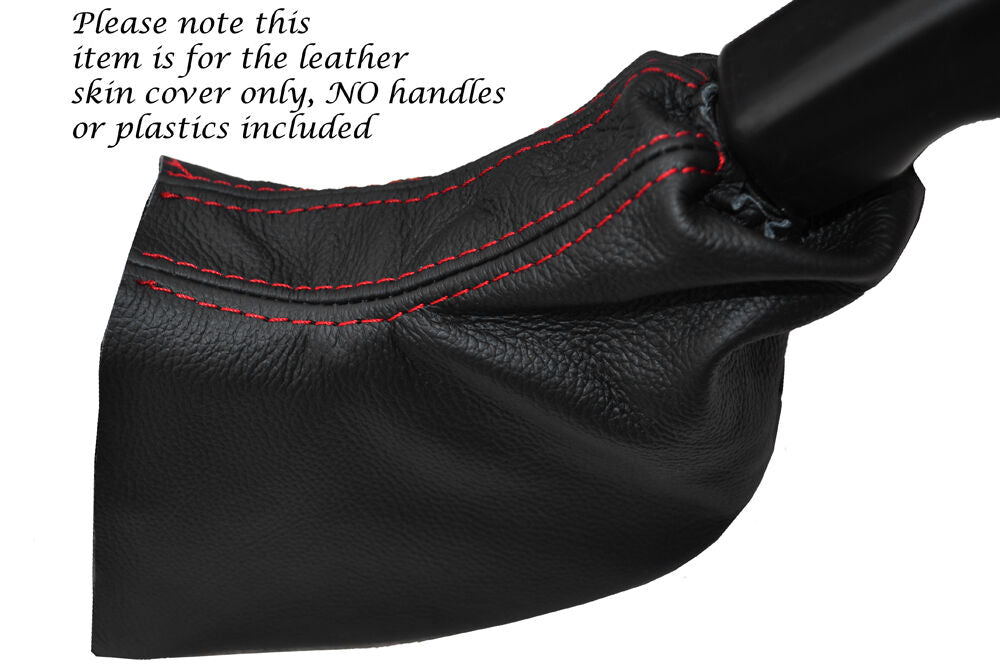 RED STITCH LEATHER HANDBRAKE GAITER FITS LAND ROVER DEFENDER 2007-2014